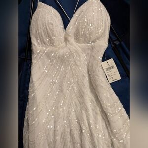 Small white Windsor sparkly dress